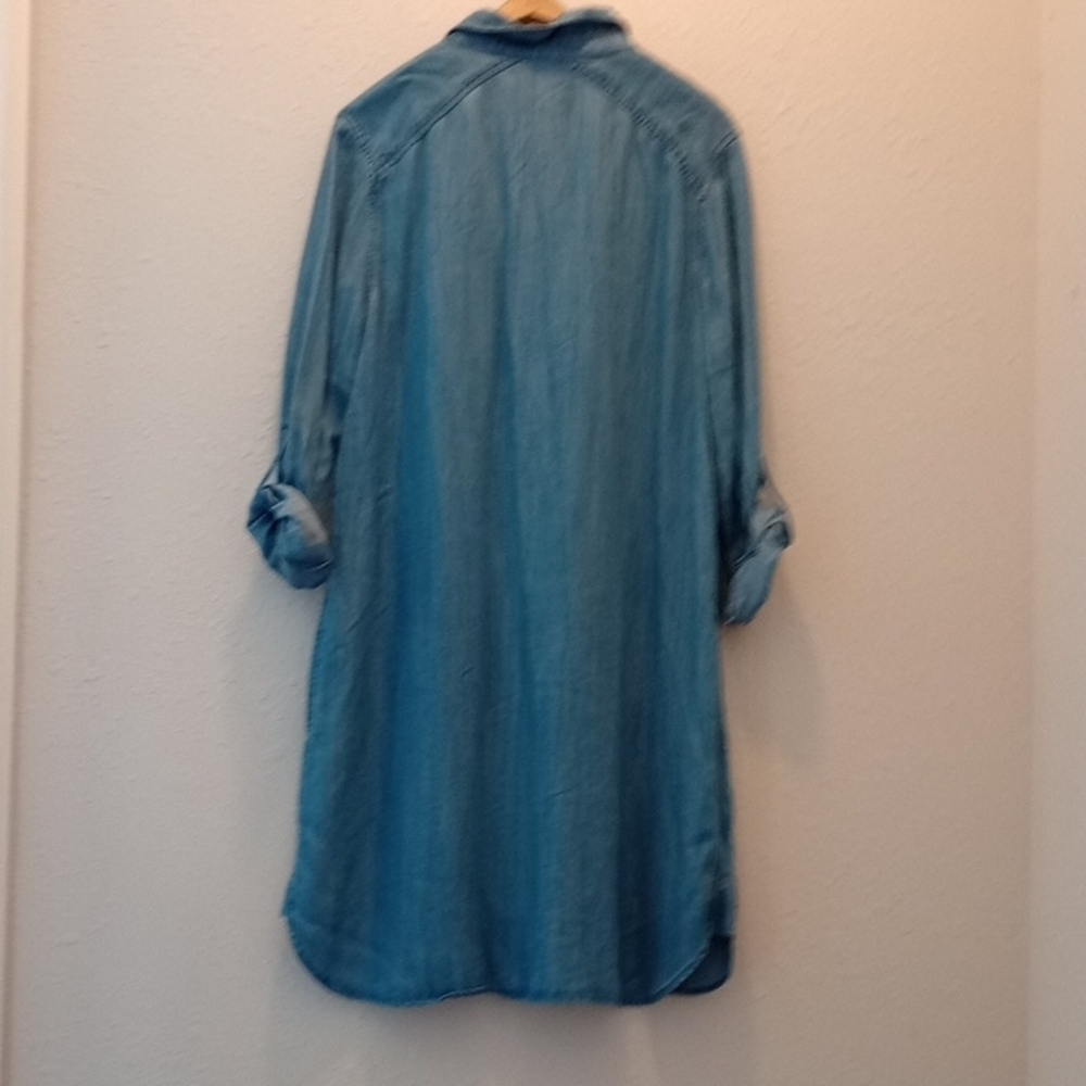 Light Blue TENCEL® Denim Shirt Dress by Philosophy - Picture 7 of 7